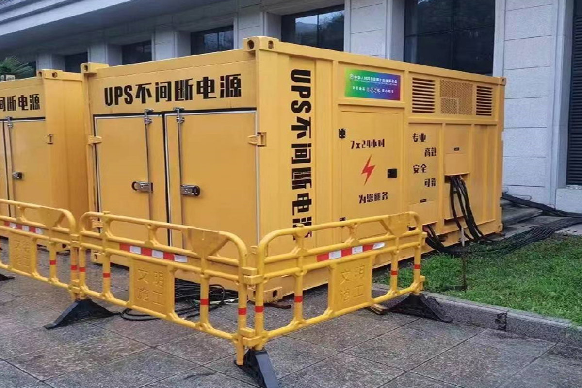南华发电机租赁施工现场