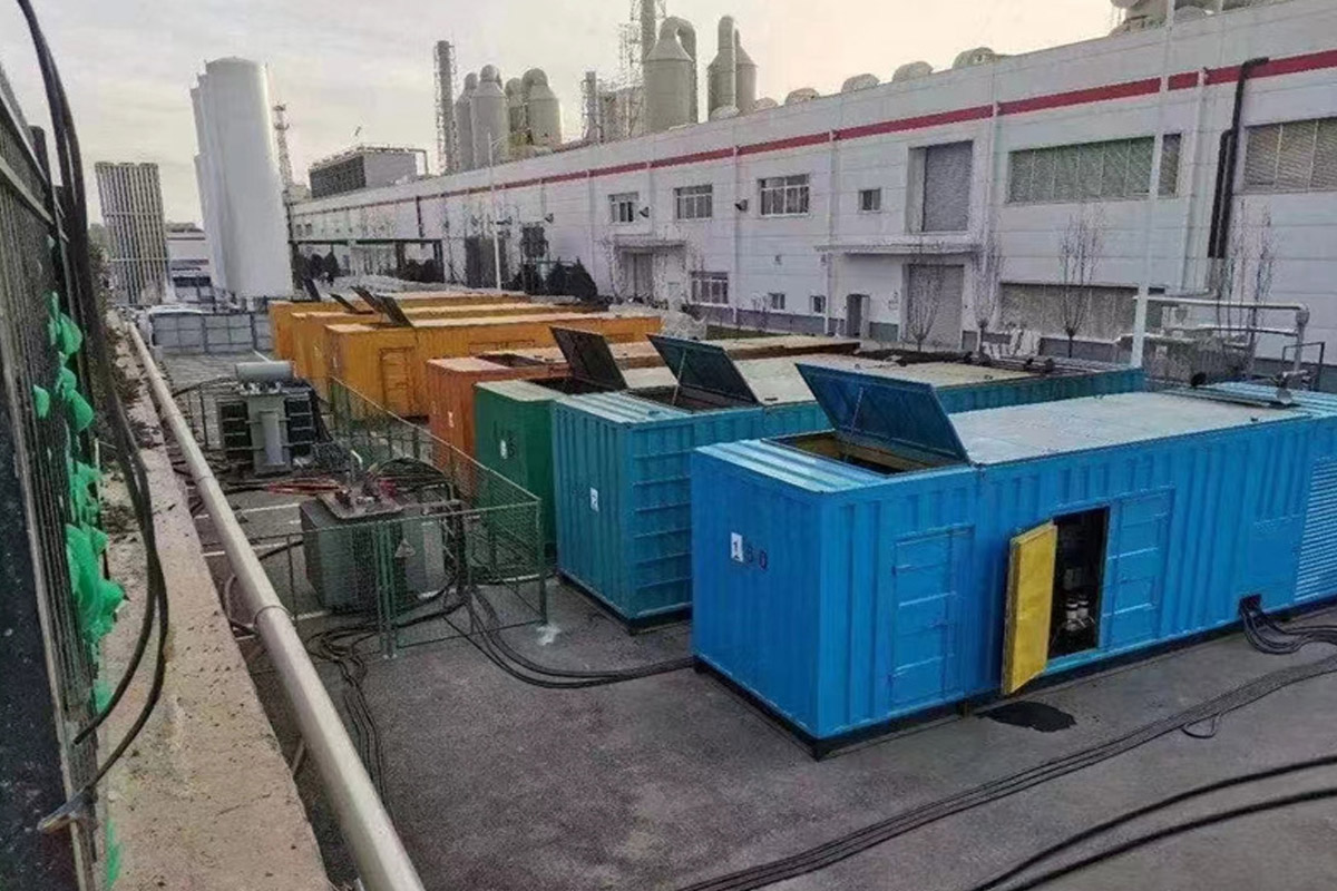 南华发电机租赁施工现场